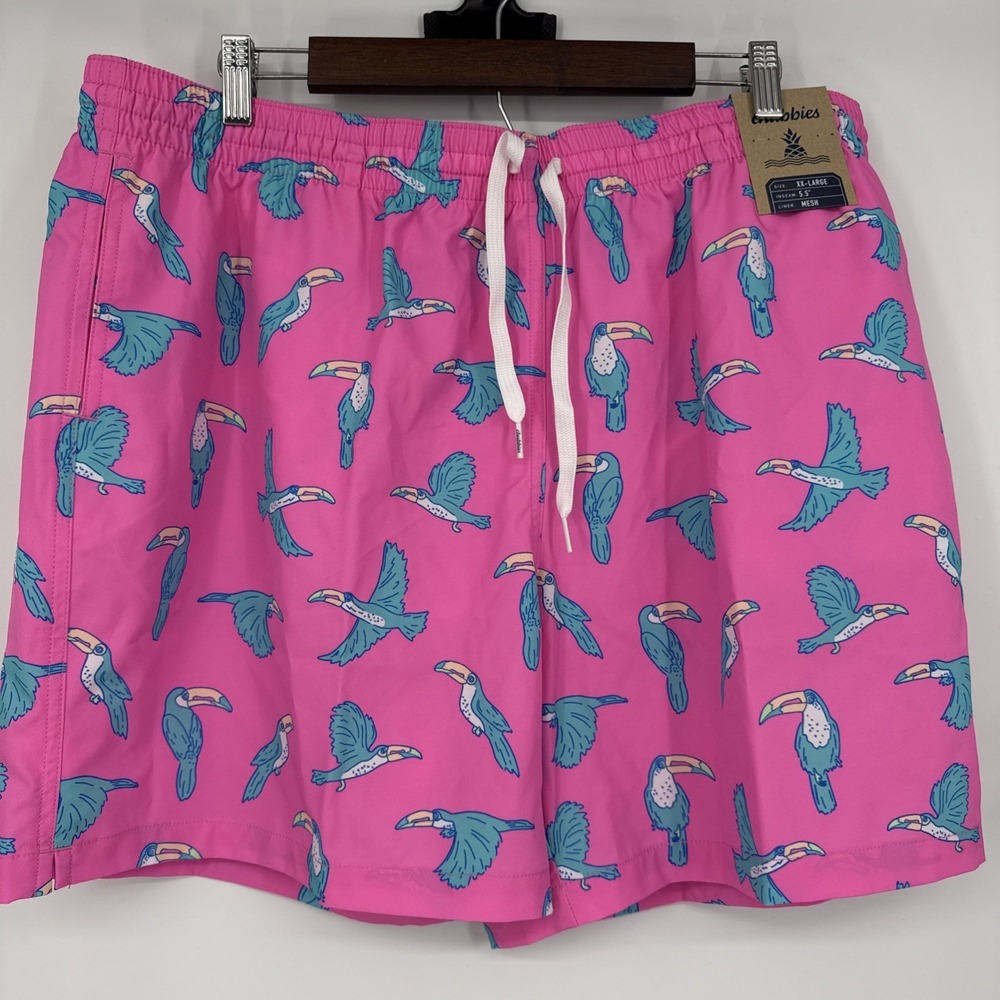 NWT Chubbies Men Classic Swim Trunks 5.5" The Toucan Do Its Mesh Boardshorts XXL